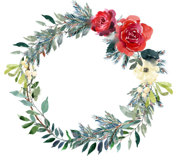 Transparent Mawan Wreath Flower Christmas Decoration for Christmas