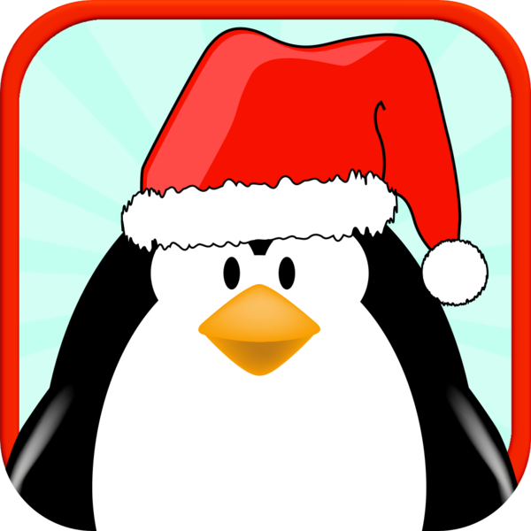 Transparent Bird Penguin Santa Claus Flightless Bird for Christmas