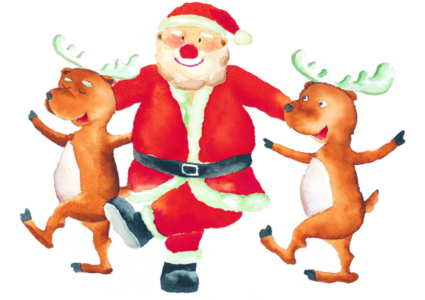 Transparent Santa Claus Reindeer Deer Christmas Ornament Stuffed Toy for Christmas