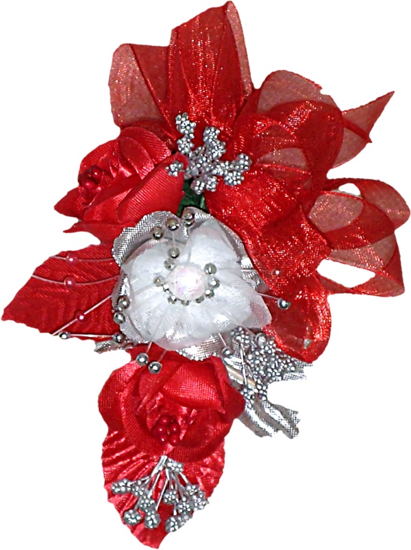 Transparent christmas Red Christmas ornament Cut flowers for Christmas Ornament for Christmas