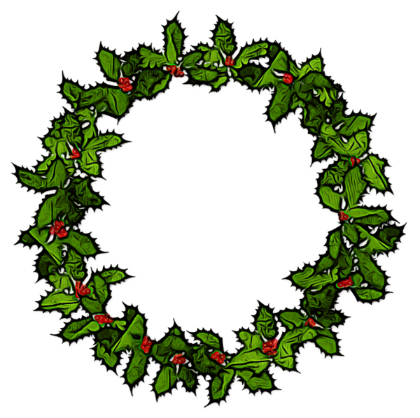 Transparent Wreath Holly Garland for Christmas