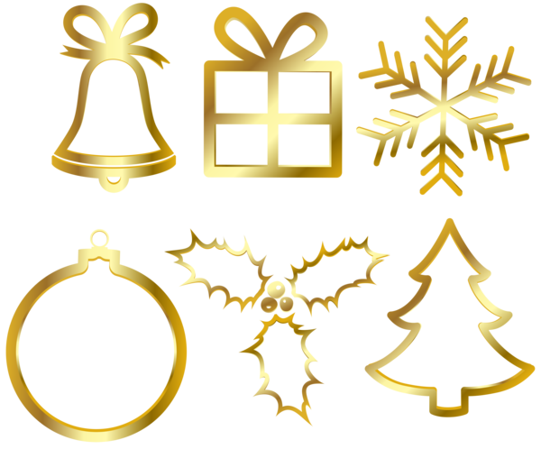 Transparent Christmas Chemical Element Gold Symmetry Text for Christmas