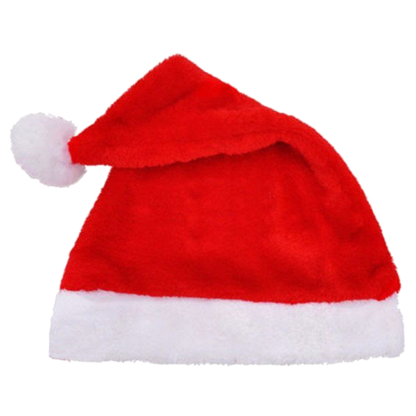 Transparent Santa Claus Beanie Cap Red Headgear for Christmas