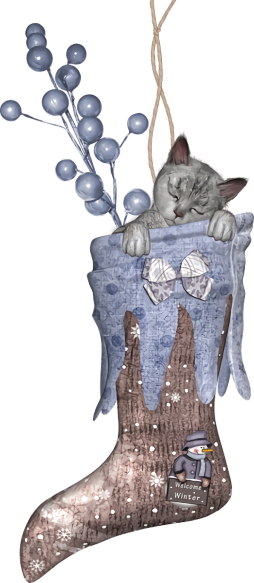 Transparent christmas Cat Small to medium-sized cats Tree for Christmas Stocking for Christmas