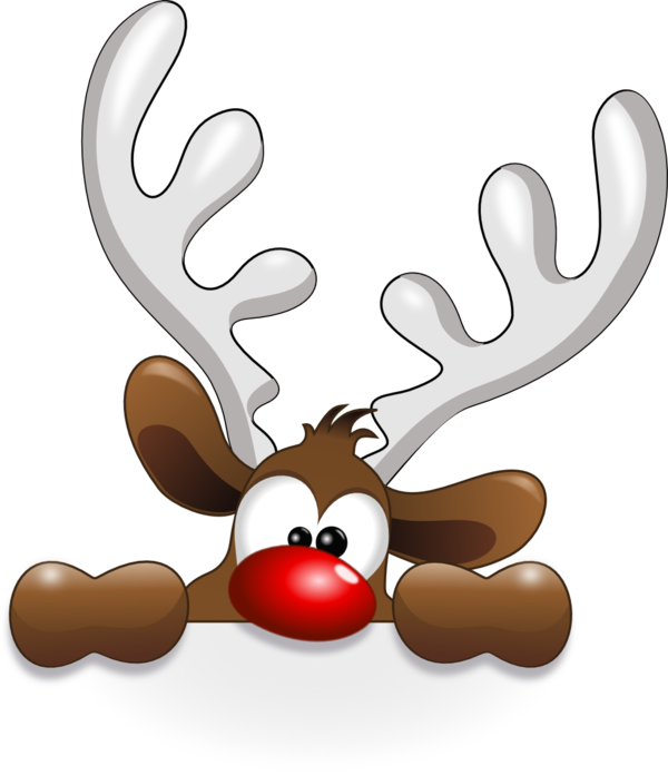 Transparent Reindeer Rudolph Santa Claus Deer Tail for Christmas