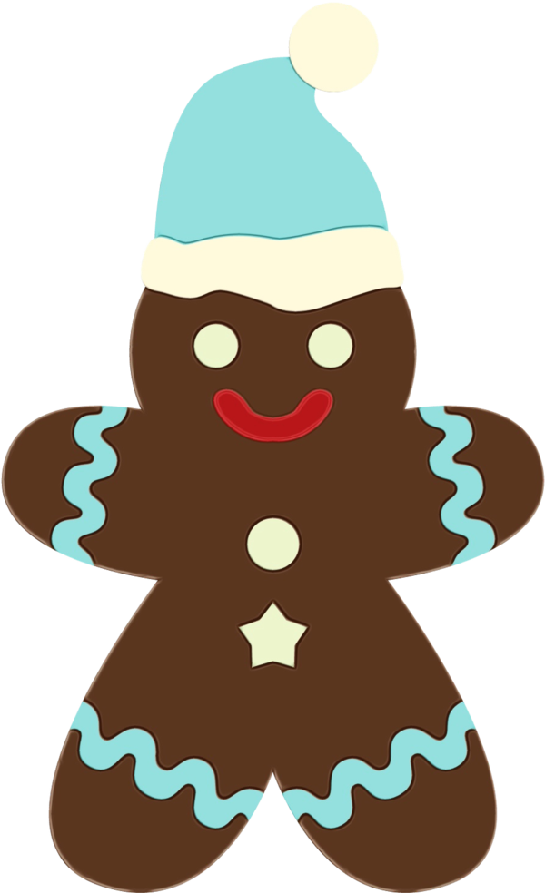 Transparent Christmas Day Santa Claus Drawing Gingerbread Brown for Christmas