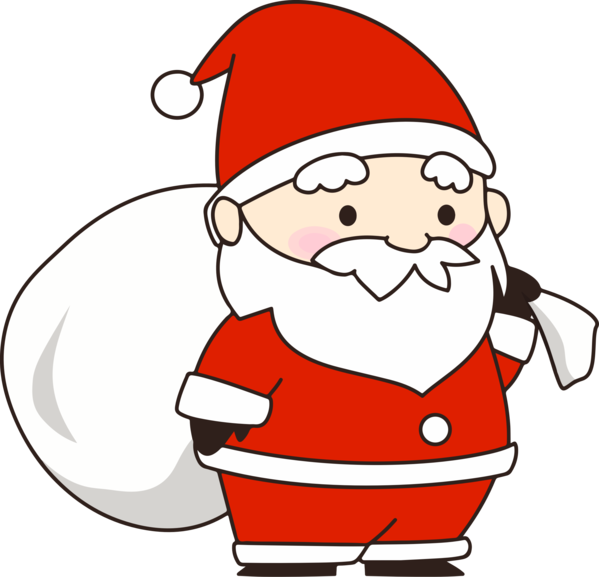Transparent Santa Claus Christmas Day Rangifer Tarandus Cartoon for Christmas