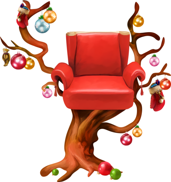 Transparent christmas Furniture Chair Plant for Christmas Ornament for Christmas