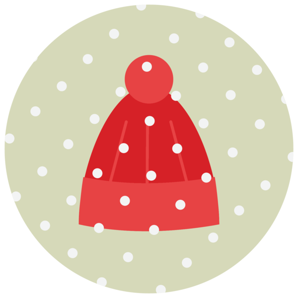 Transparent Ded Moroz Snegurochka Santa Claus Circle Polka Dot for Christmas