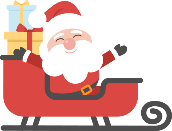 Transparent Santa Claus Reindeer Sled Christmas for Christmas