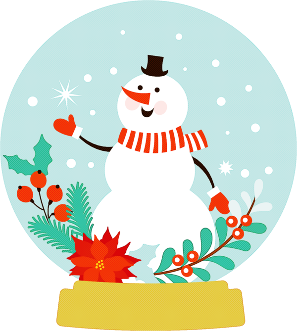 Transparent Snowman Fictional Character Holly for Christmas