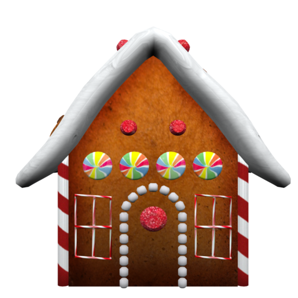 Transparent Gingerbread House Hut School Christmas Ornament for Christmas