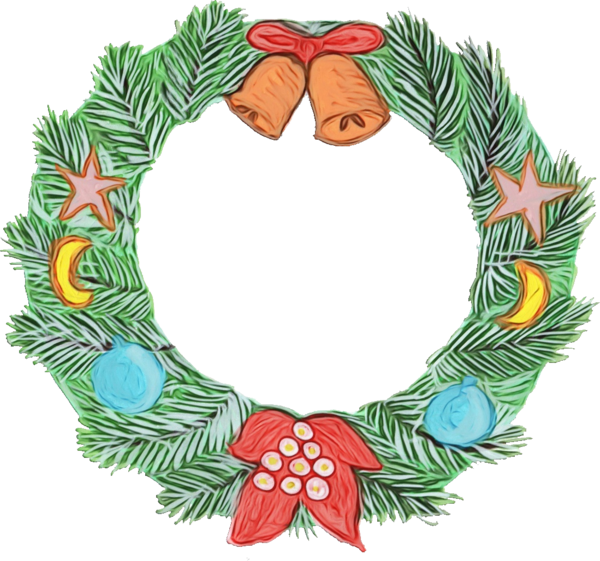 Transparent Wreath Christmas Day Garland Colorado Spruce for Christmas