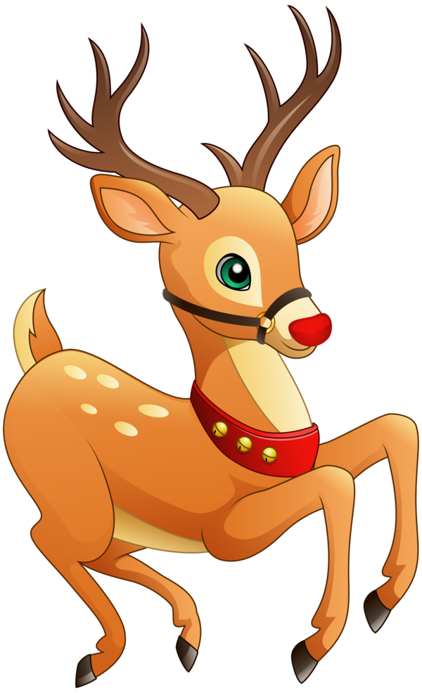 Transparent Rudolph Reindeer Christmas Wildlife Deer for Christmas