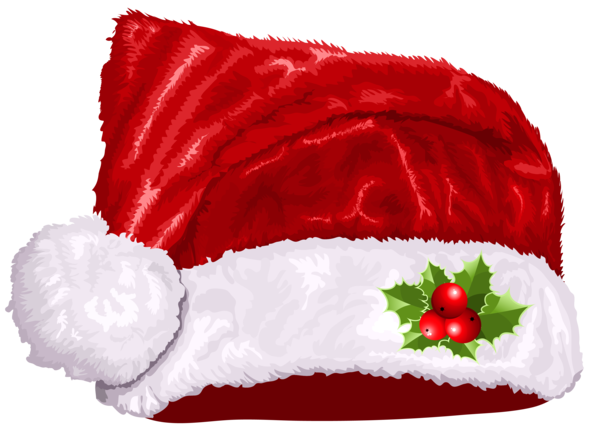 Transparent Santa Claus Christmas Hat Petal Red for Christmas