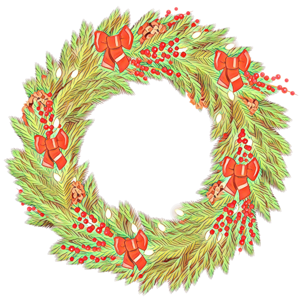 Transparent Christmas Ornament Wreath Twig Plant for Christmas