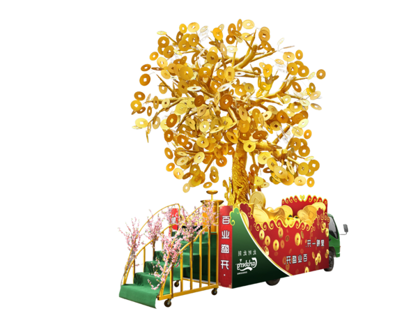 Transparent Tree Gold Chinese New Year Christmas Decoration for Christmas