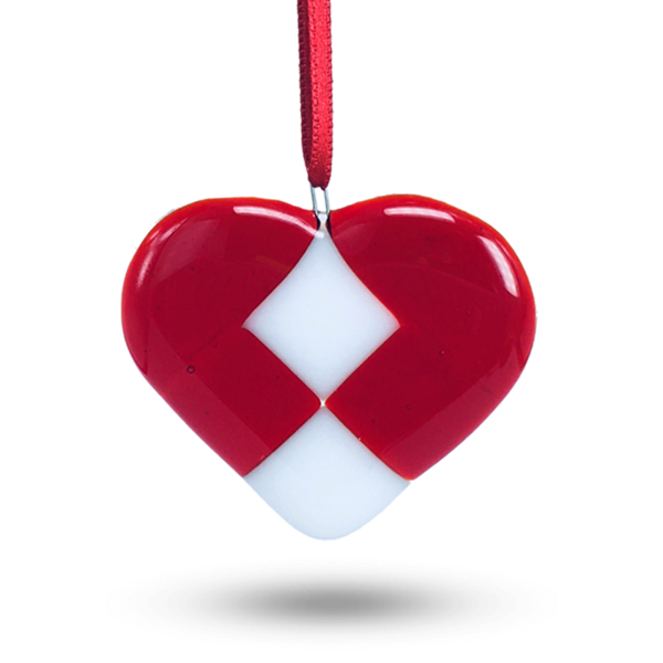 Transparent No 4 Tapas Vinbar Christmas Ornament Classic Red Heart for Christmas
