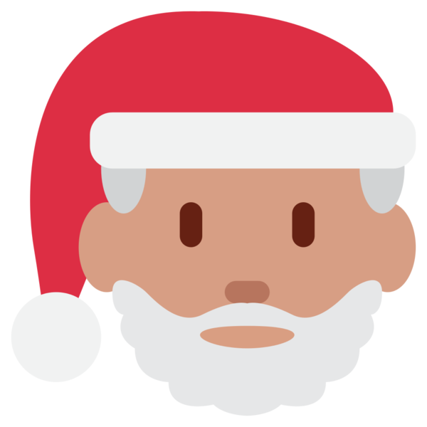 Transparent Santa Claus Emoji Christmas Face Red for Christmas
