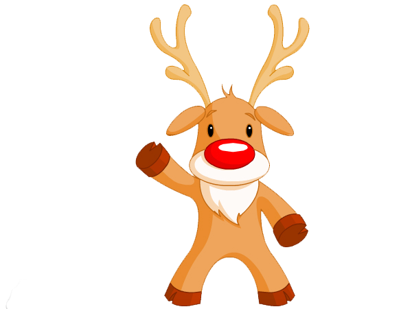 Transparent Rudolph Santa Claus Reindeer Deer for Christmas