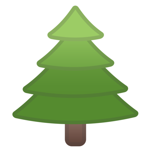 Transparent Emoji Pine Tree Fir Pine Family for Christmas