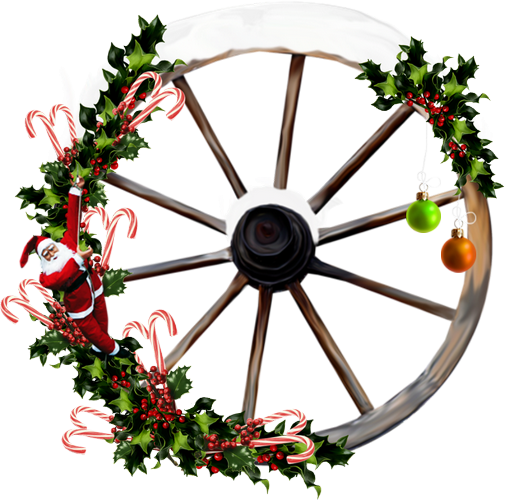 Transparent Santa Claus Christmas Party Flower Wheel for Christmas