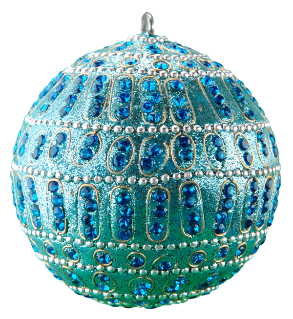 Transparent christmas Turquoise Holiday ornament Sphere for Christmas Bulbs for Christmas
