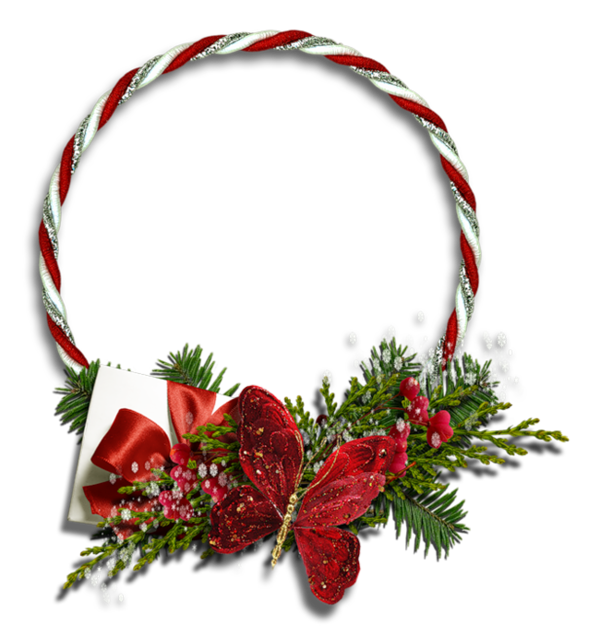 Transparent Christmas Card Christmas Day Pug Wreath Christmas Decoration for Christmas