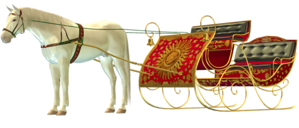 Transparent christmas Horse harness Fawn for Sled for Christmas