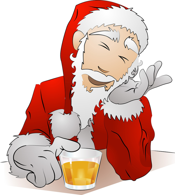 Transparent Beer Santa Claus Alcoholic Drink Christmas Ornament Holiday for Christmas