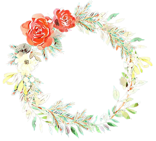 Transparent Wreath Twig Floral Design Christmas Decoration for Christmas