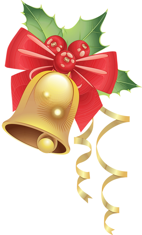 Transparent Christmas Bell Jingle Bell Holly for Christmas