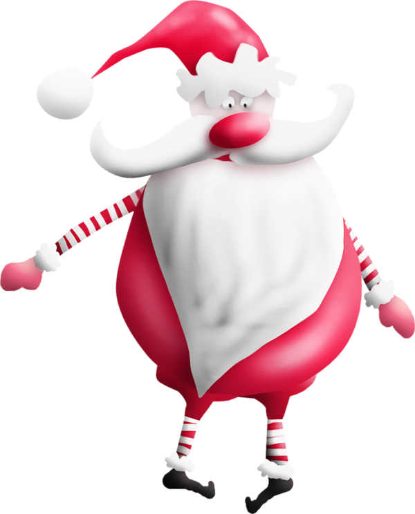 Transparent christmas Cartoon Santa claus Mascot for Santa for Christmas