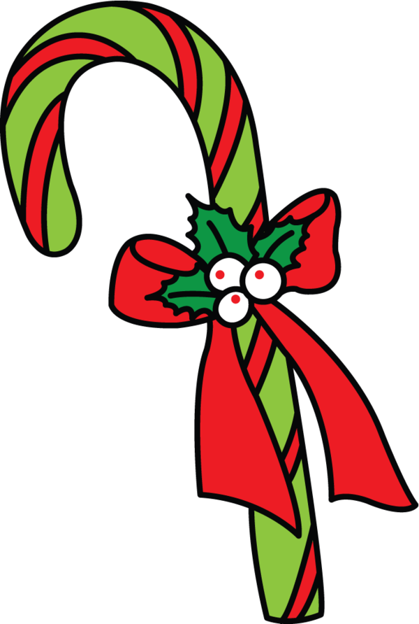 Transparent Christmas Candy Cane Fictional Character for Christmas