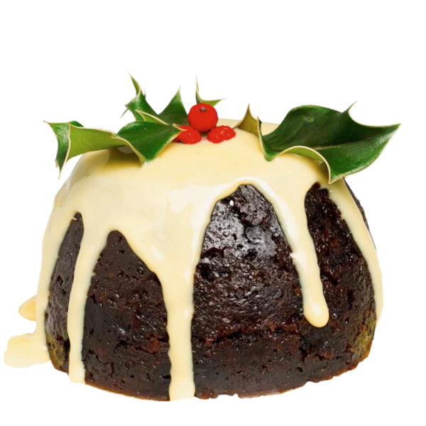 Transparent Christmas Pudding Custard British Cuisine Dessert Pudding for Christmas
