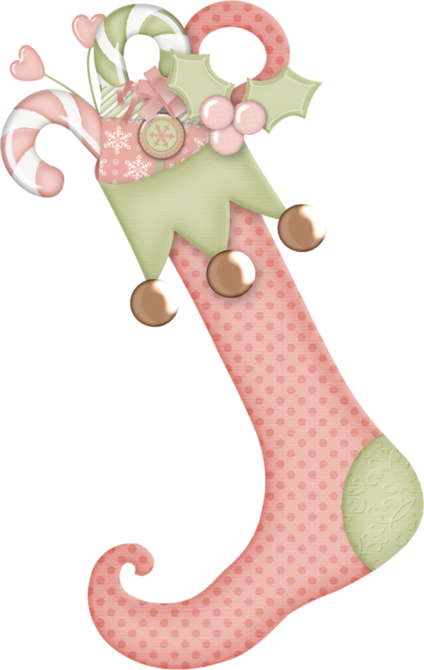 Transparent christmas Pink Pattern Design for Christmas Stocking for Christmas