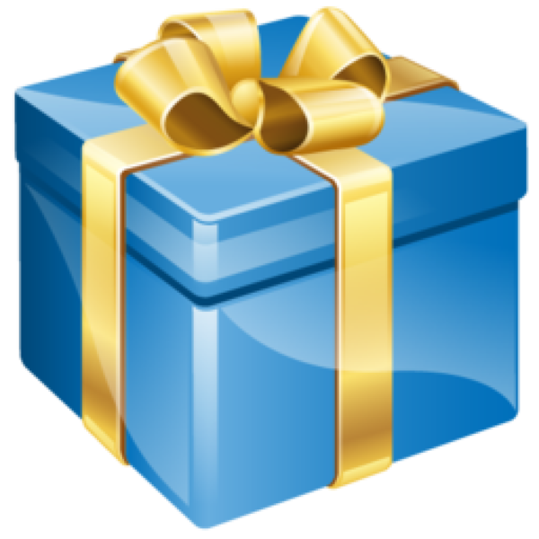 Transparent Santa Claus Gift Christmas Blue Box for Christmas