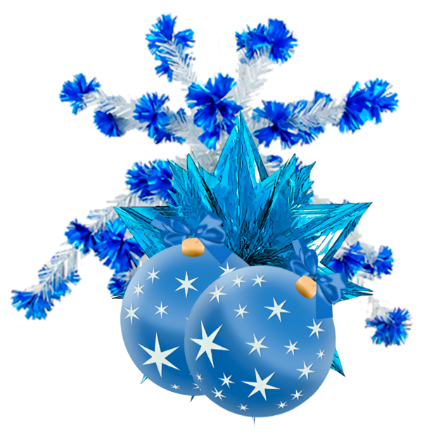 Transparent christmas Blue Plant Flower for Christmas Ornament for Christmas