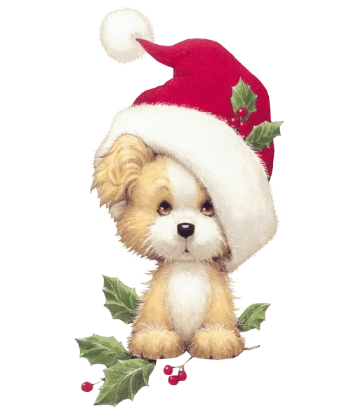 Transparent Puppy Christmas Animation Dog for Christmas