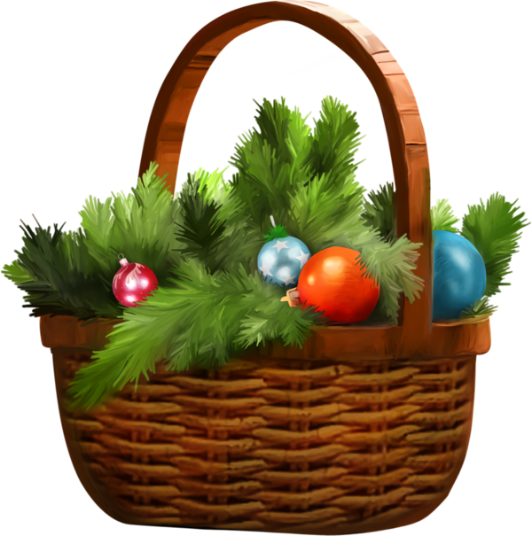 Transparent christmas Grass Basket Wicker for Christmas Ornament for Christmas