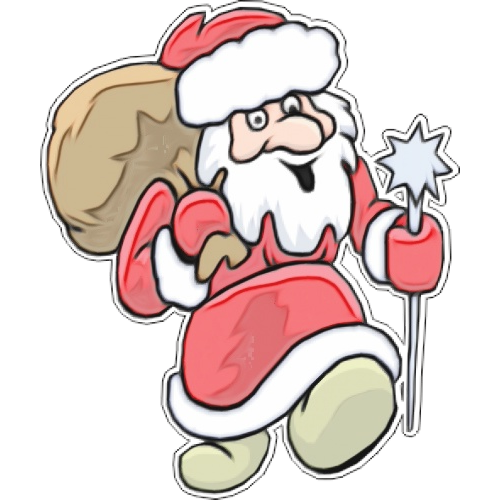 Transparent Christmas Ornament Santa Claus Thumb Cartoon for Christmas