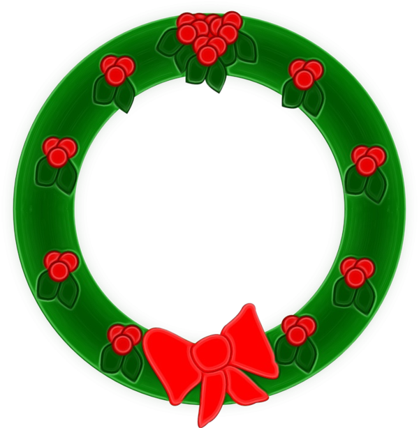 Transparent Wreath Christmas Day Cartoon Christmas Decoration for Christmas
