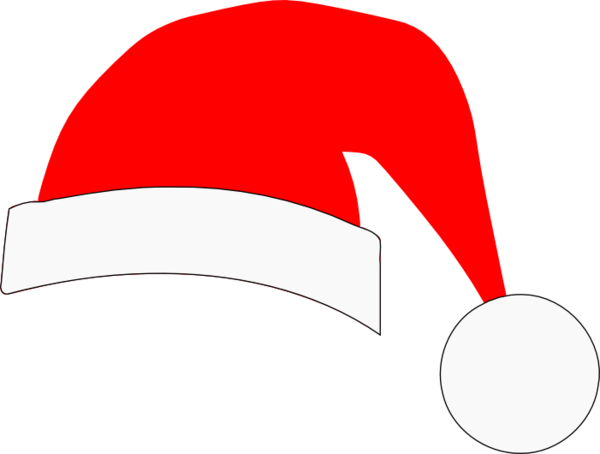 Transparent Santa Claus Christmas Hat Red Headgear for Christmas