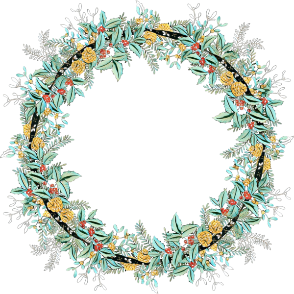Transparent Wreath Twig Pine Christmas Decoration for Christmas