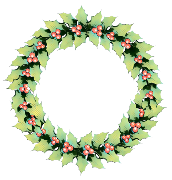 Transparent Wreath Leaf Christmas Day for Christmas