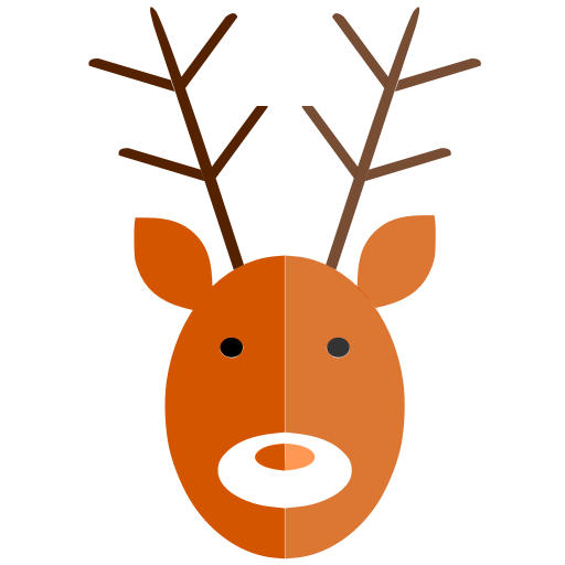 Transparent Reindeer Santa Claus Deer Snout Head for Christmas