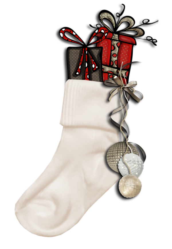 Transparent christmas Christmas stocking Footwear Christmas decoration for Christmas Stocking for Christmas