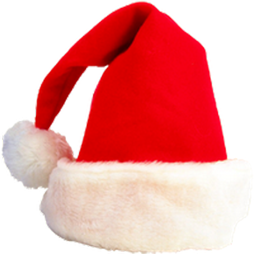 Transparent Santa Claus Mrs Claus Bonnet Red Headgear for Christmas