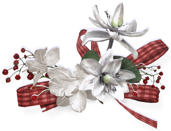 Transparent christmas Flower Cut flowers Plant for Christmas Ornament for Christmas