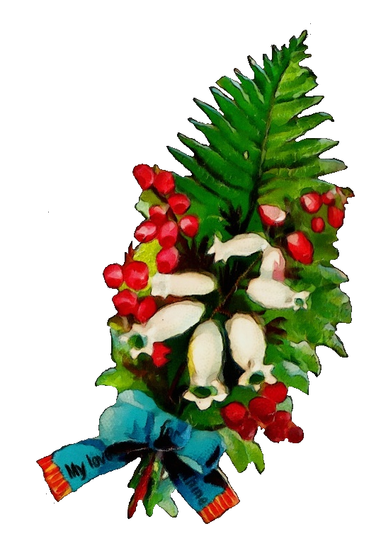 Transparent Christmas Ornament Flower Christmas Day Plant for Christmas
